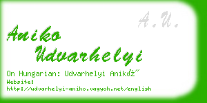 aniko udvarhelyi business card